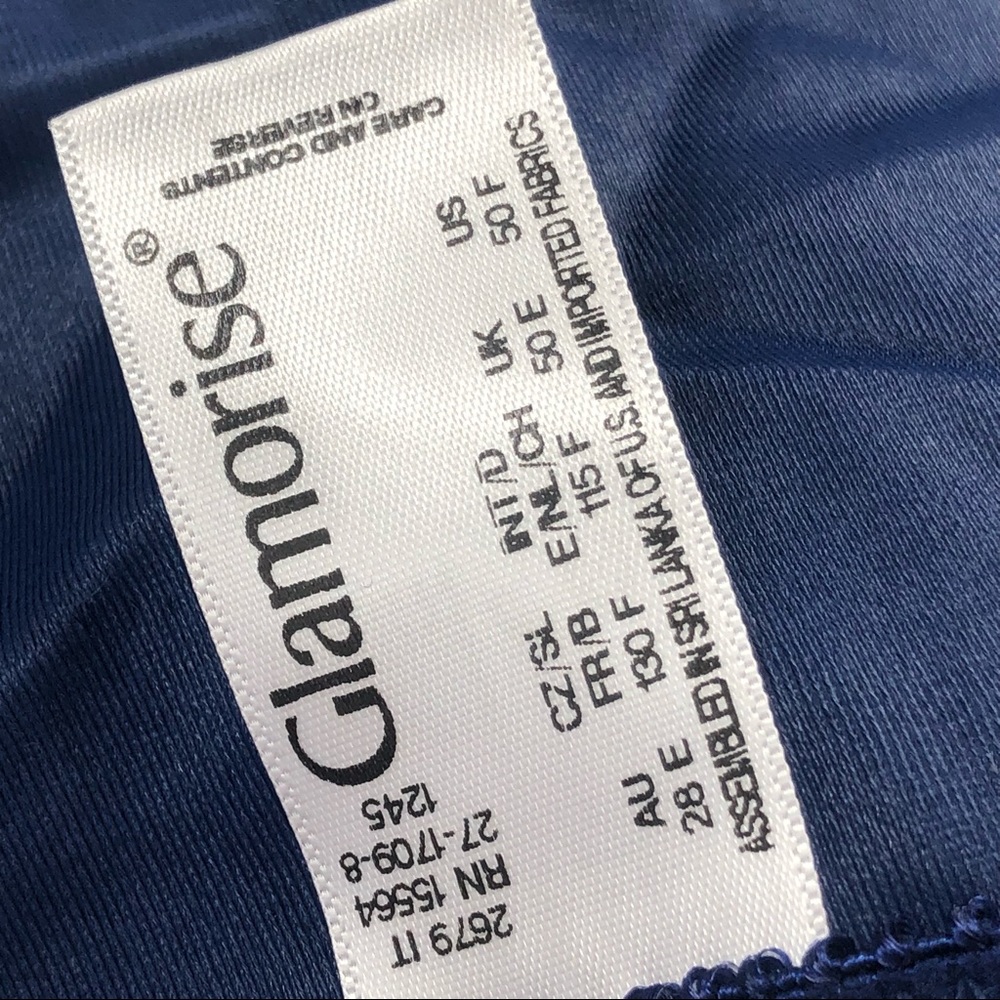 Glamorise Plus Size Full Figure WonderWire Front-Close Bra in Medieval Blue NWOT - Picture 7 of 9